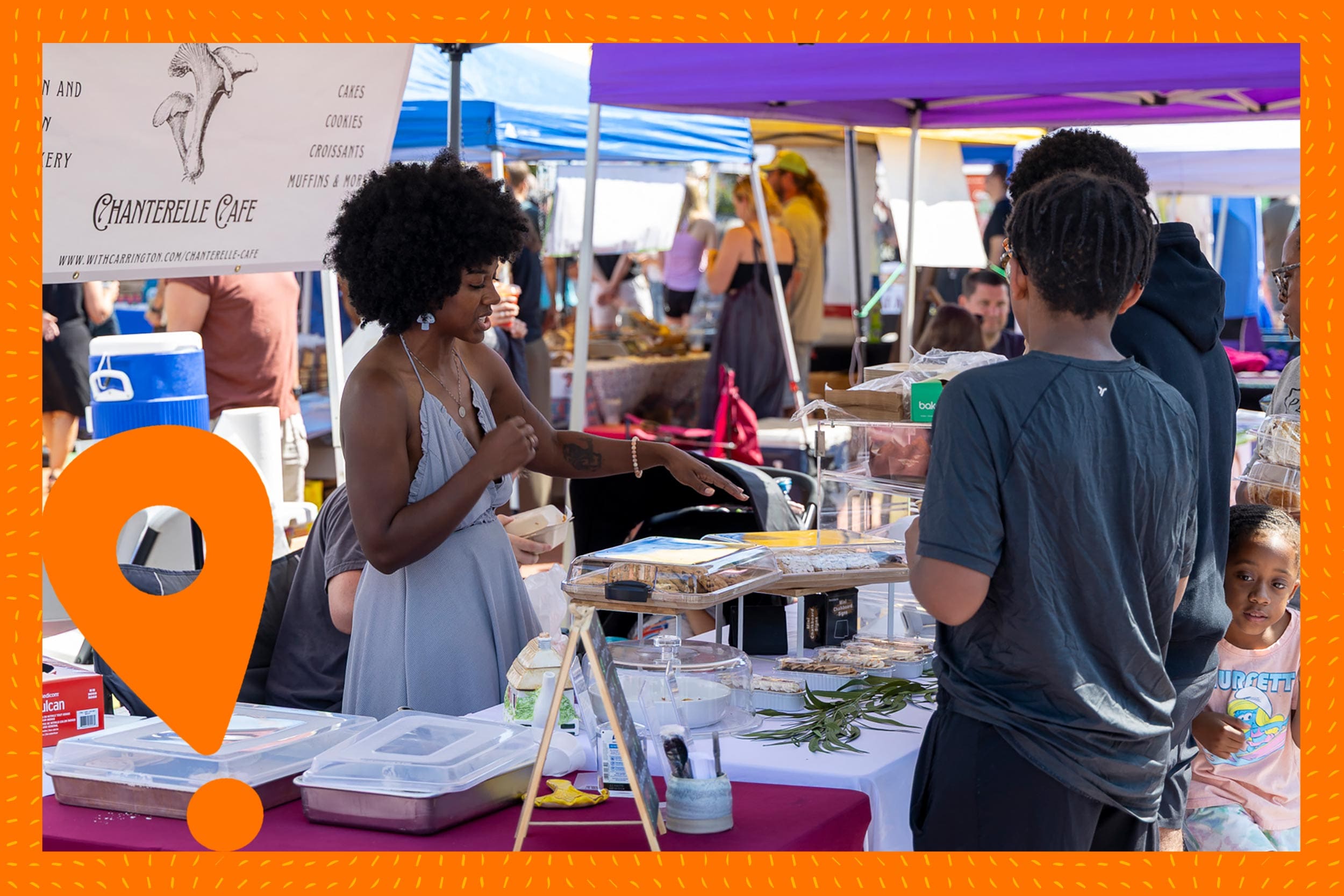 Carrington Epperson at the Charlottesville Farmers Market